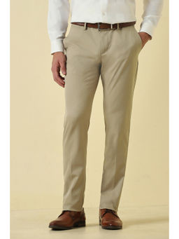 Allen Solly - Men Beige Solid Formal Trouser
