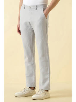 Allen Solly - Men Grey Solid Casual Trouser