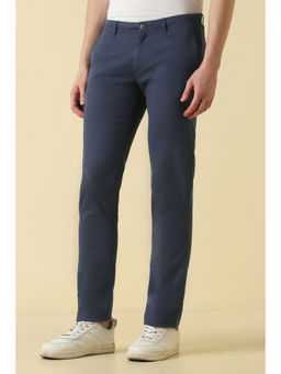Allen Solly - Men Navy Blue Solid Casual Trouser