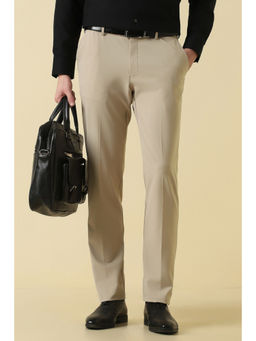Allen Solly - Men Beige Solid Formal Trouser