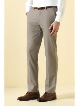 Allen Solly - Men Beige Check Formal Trouser