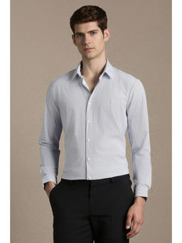 Louis Philippe - Men Blue Print Full Sleeves Casual Shirt
