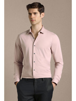 Louis Philippe - Men Pink Solid Full Sleeves Casual Shirt