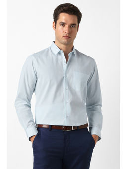 Peter England - Men Light Blue Nuvo Fit Shirt