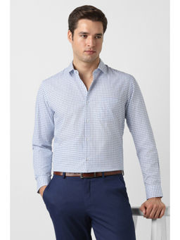 Peter England - Men Light Blue Nuvo Fit Shirt