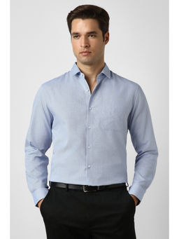Peter England - Men Light Blue Slim Fit Shirt