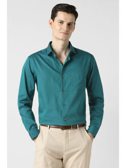 Peter England - Men Green Regular Fit Shirt