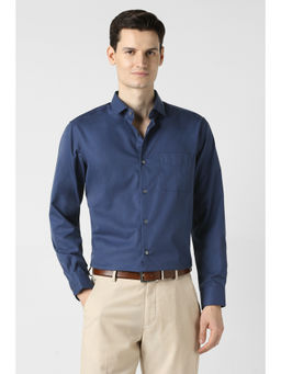 Peter England - Men Navy Blue Regular Fit Shirt