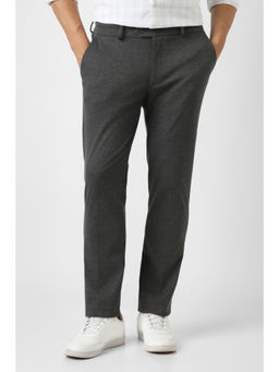 Peter England - Men Grey Textured Trouser