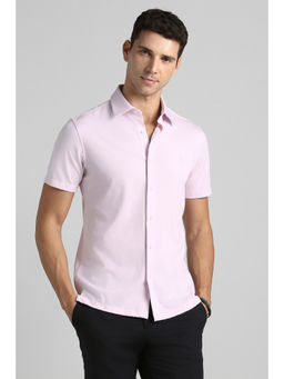 Simon Carter - Men Pink Solid Half Sleeves Casual Shirt