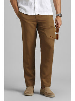 Simon Carter - Men Brown Solid Casual Trouser
