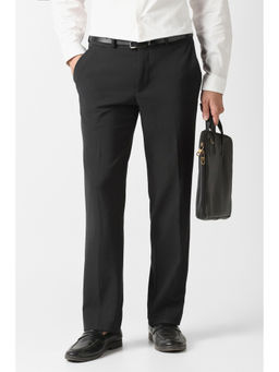 Van Heusen - Men Black Textured Trouser