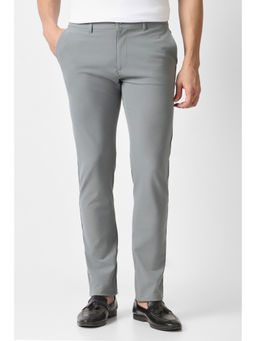 Van Heusen - Men Grey Solid Trouser