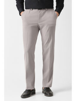 Van Heusen - Men Grey Solid Trouser