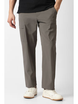 Van Heusen - Men Grey Solid Trouser