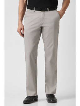 Van Heusen - Men Grey Solid Trouser