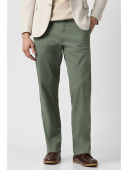 Van Heusen - Men Olive Solid Trouser