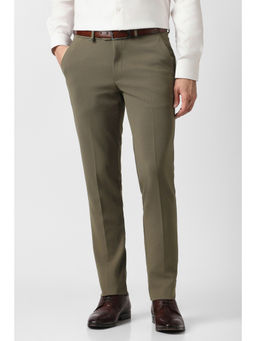 Van Heusen - Men Olive Textured Trouser