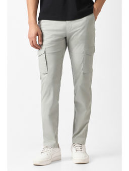 Van Heusen - Men Grey Textured Trouser