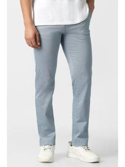 Van Heusen - Men Light Blue Textured Trouser