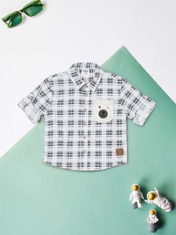 max - Off White Checks Regular Shirt