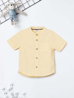 max - Yellow Solid Regular Shirt