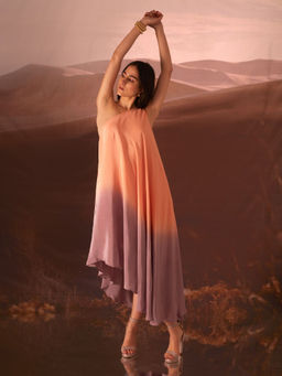 AN'ERA BY ASMITA VERMA - Emma One Shoulder Ombre Dress