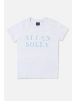Allen Solly - Boys White Printed Crew Neck T-Shirt