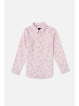 Allen Solly - Boys Light Pink Floral Printed Casual Shirt-Pink