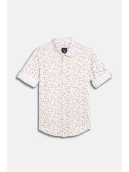 Allen Solly - Boys White Floral Printed Casual Shirt