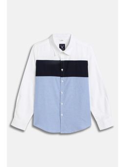 Allen Solly - Boys White Colorblock Casual Shirt-White