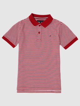 Tommy Hilfiger - Boys Striped Regular Fit Cotton Polo T-Shirt
