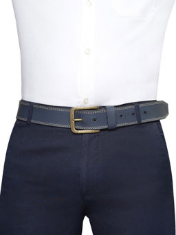 Aeropostale - Men Casual Leather Belt - Navy Blue
