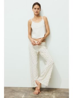 H&M - Women White Fine-Knit Drawstring Trousers