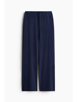 H&M - Women Blue Fine-Knit Drawstring Trousers