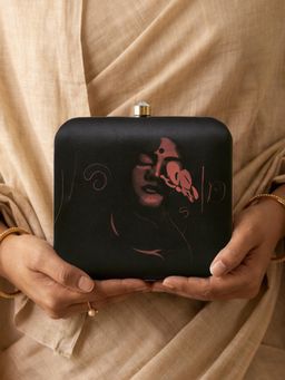 ARTKLIM - Midnight Muse Minimalist Clutch Printed