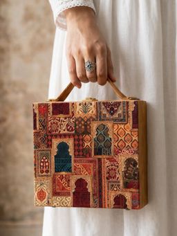 ARTKLIM - Heritage Mosaic Mini Printed Clutch Bag for Women with Detachable Strap