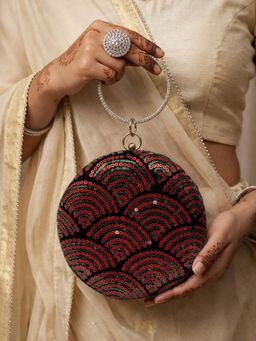 ARTKLIM - Chic Embroidery Clutch Bag for Women with Detachable Strap