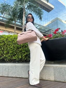 CrossKulture - Shoulder Tote Bag for Work and Shopping Pink