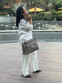 CrossKulture - Shoulder Tote Bag for Work and Shopping Taupe