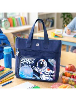 NFI Essentials - Kids Cartoon Printed Tote Handbag With 3 Zipper Compartments