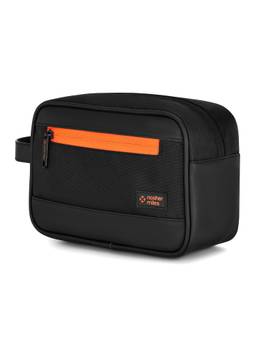 Nasher Miles - Stash Toiletry Kit Cosmetic Bag Travel Accessory For Men And Women (Black, Orange)