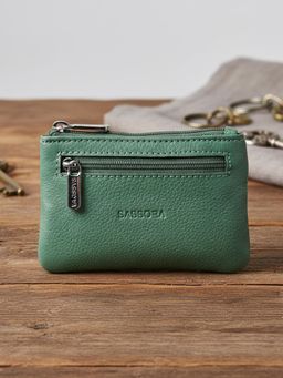 Sassora - Genuine Leather Compact Holder For Car, Bike And House Key Case For Women Green (S)