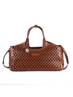 SILVIANO - Dark Chocolate Textured Tote Bag With Spacious Interior