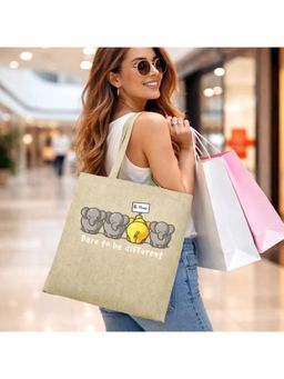 THE PURANI JEANS - Spacious Open Jhola Tote Bag Green