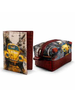 Strutt - Urban Drift Travel Set - Canvas Toiletry Pouch And Passport Wallet Combo (M)
