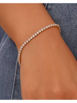 Inaya Accessories - Rhinestone Tennis Bracelet, Aurora