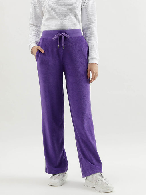 Purple Solid Color Sweatpants Buy United Colors Of Benetton Solid