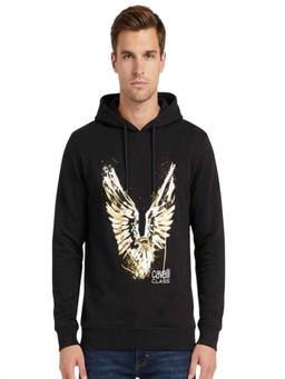 Cavalli Class - Black Logo Print Hoodie