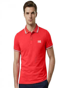 Cavalli Class - Red Embroidered Logo Polo T-Shirt